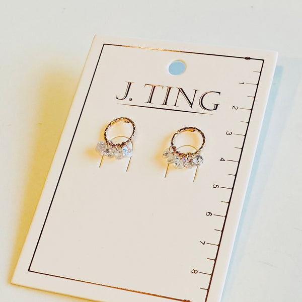 Dewdrop Circle Earrings