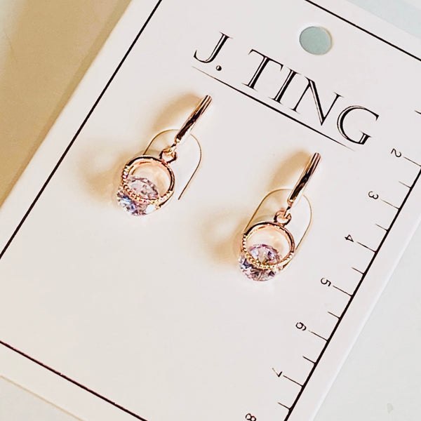 Oval with Big Diamond Earrings