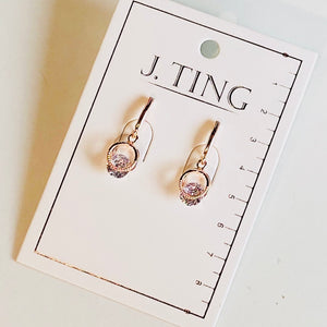 Oval with Big Diamond Earrings