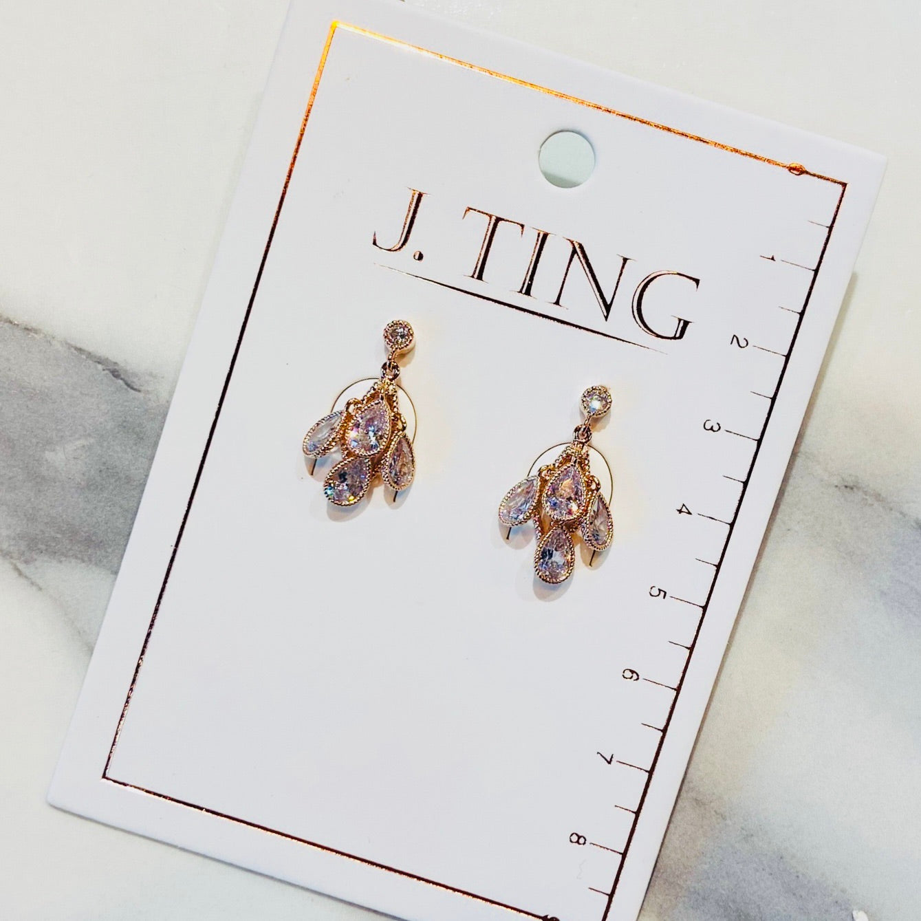 Dangly Crystal Clutter Earrings