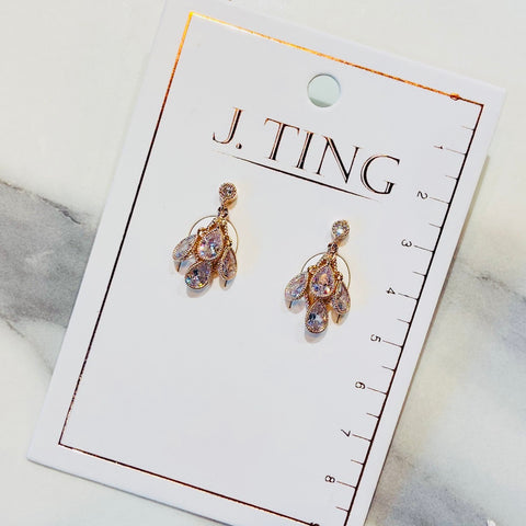 Dangly Crystal Clutter Earrings