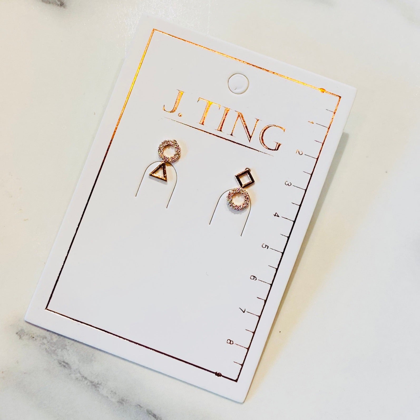 Petite Crystal Circle Earrings