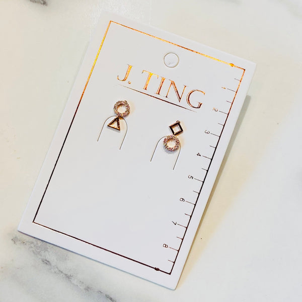 Petite Crystal Circle Earrings
