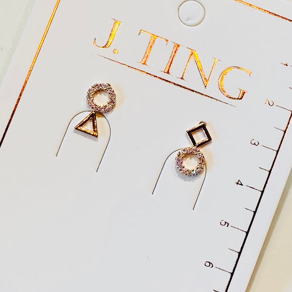 Petite Crystal Circle Earrings