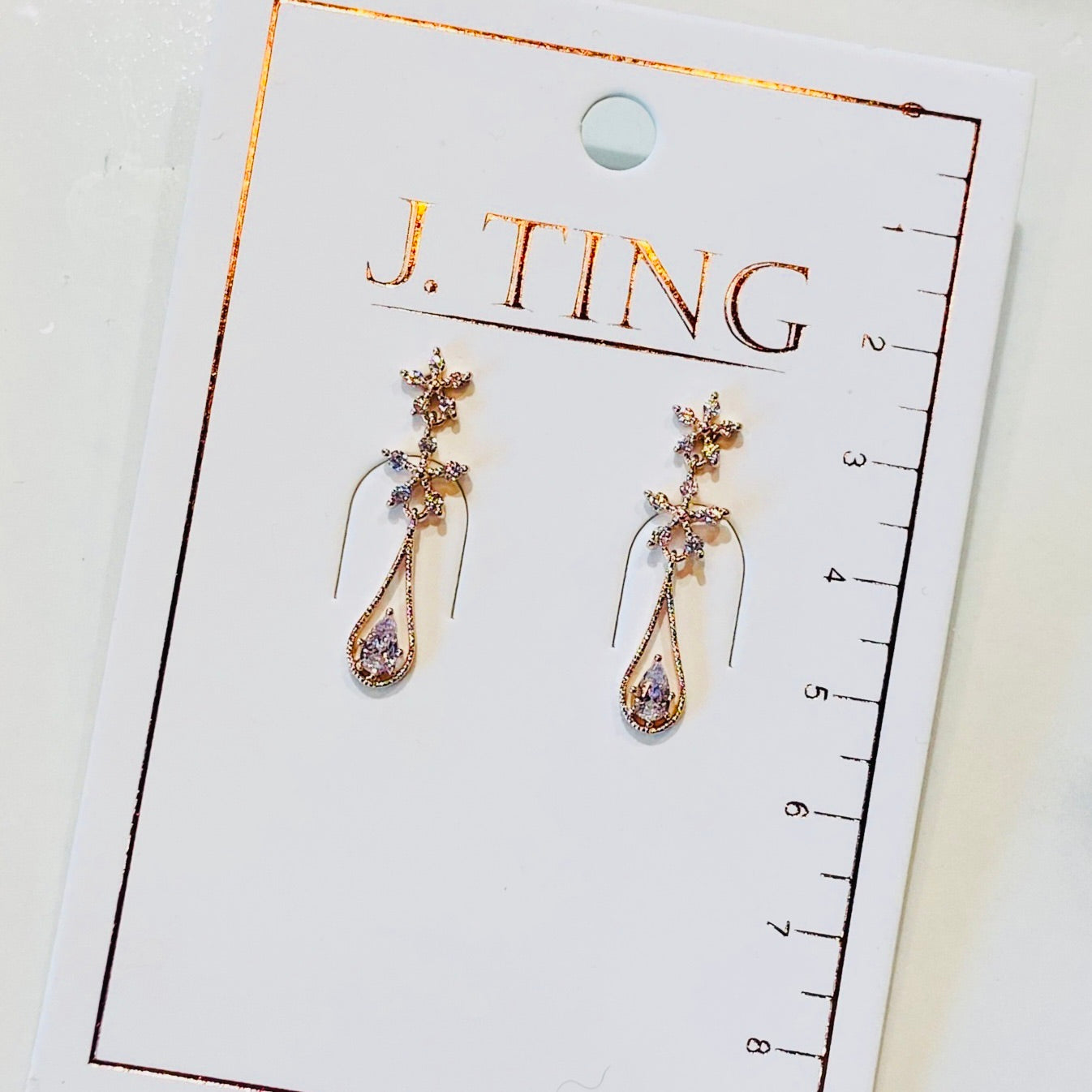 Double Star Dangle Teardrop Earrings
