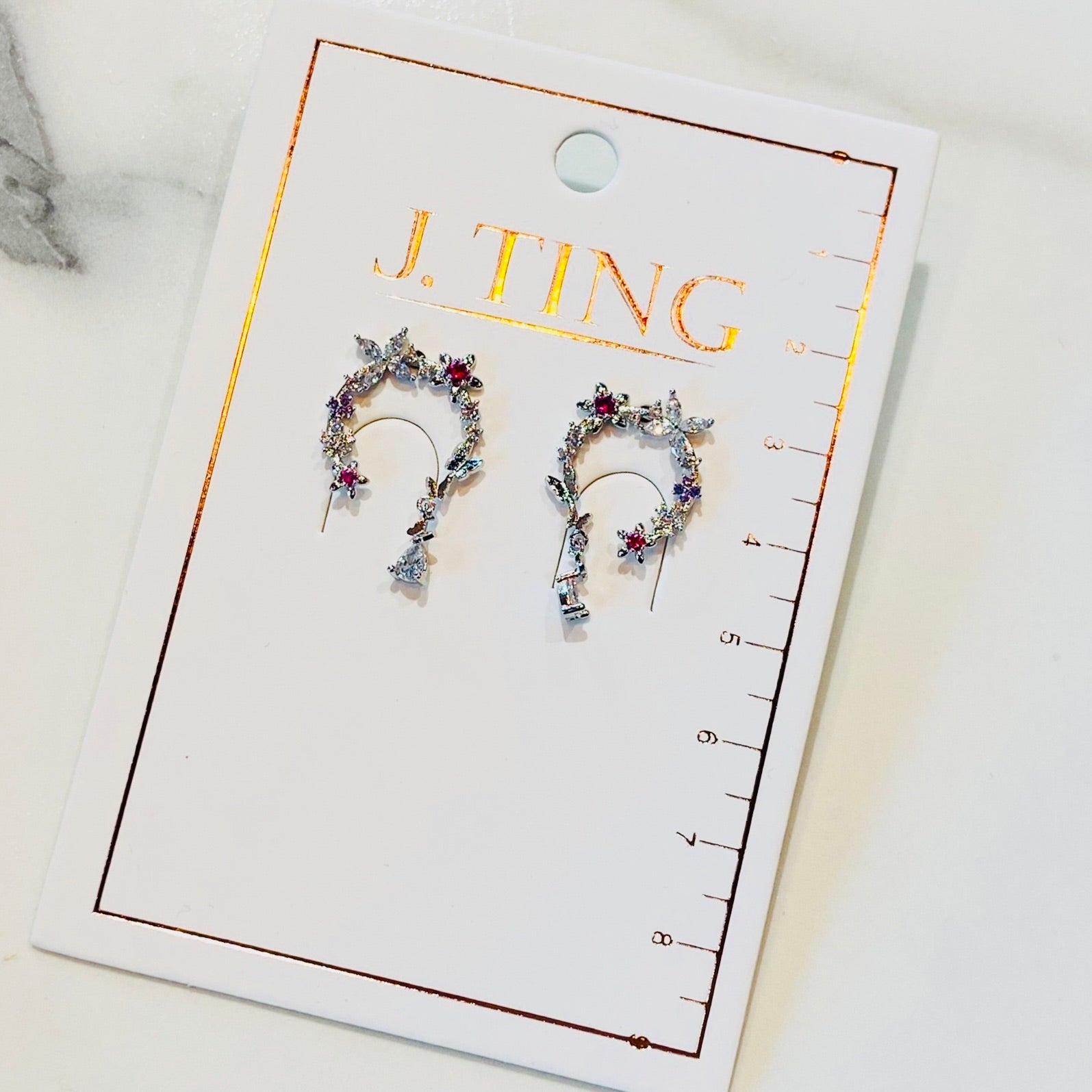 Silver Bedazzled Halo Earrings