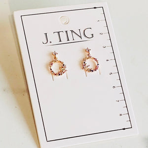 Dainty Crystal Diamond Earrings