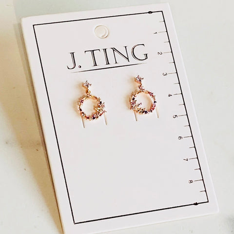Dainty Crystal Diamond Earrings