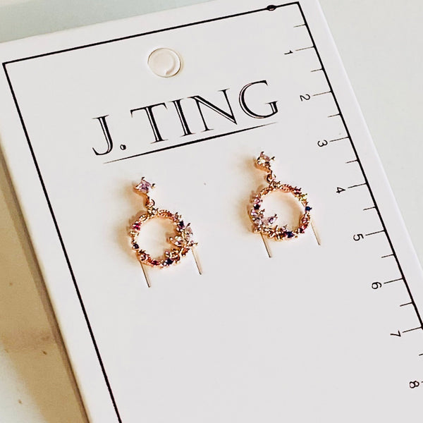 Dainty Crystal Diamond Earrings
