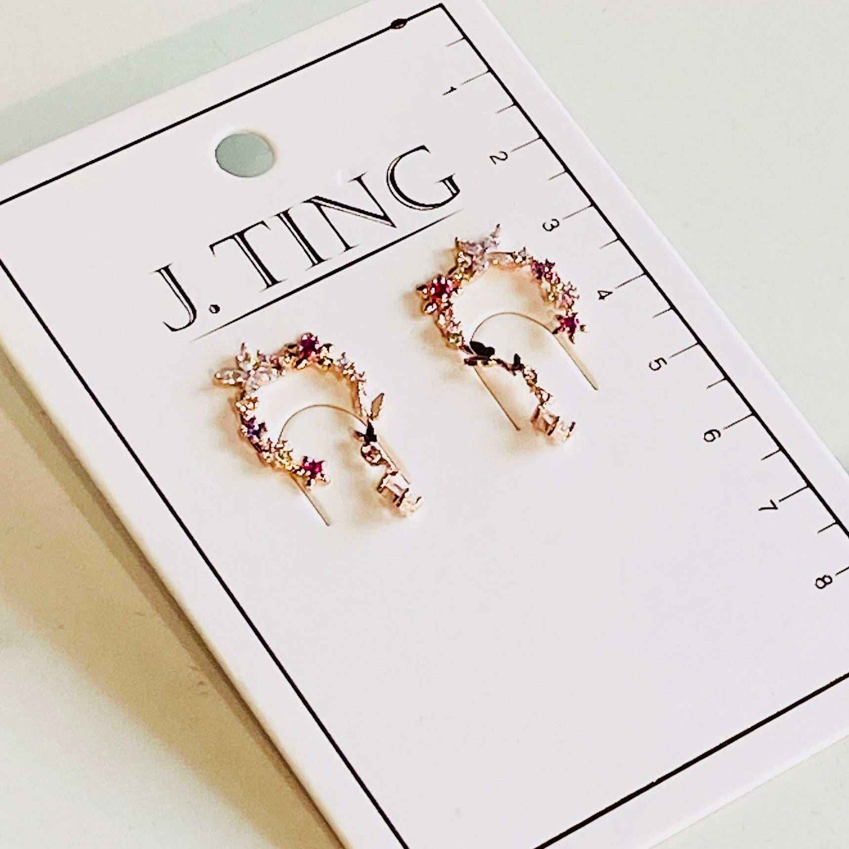 Rose Gold Bedazzled Halo Earrings