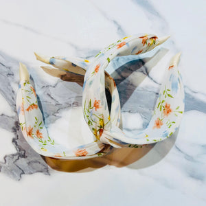White Soft Floral Headband