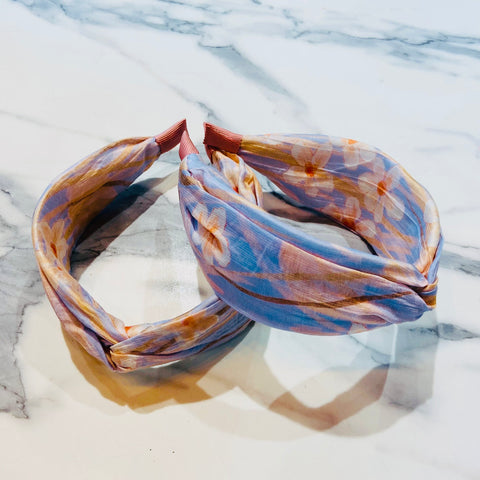 Purple and Pink Tie Dye Floral Headband