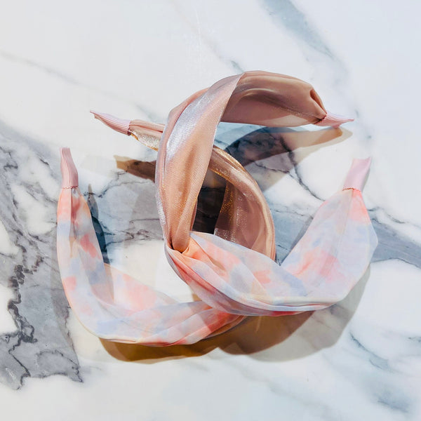 Sheer Pink Floral Headband