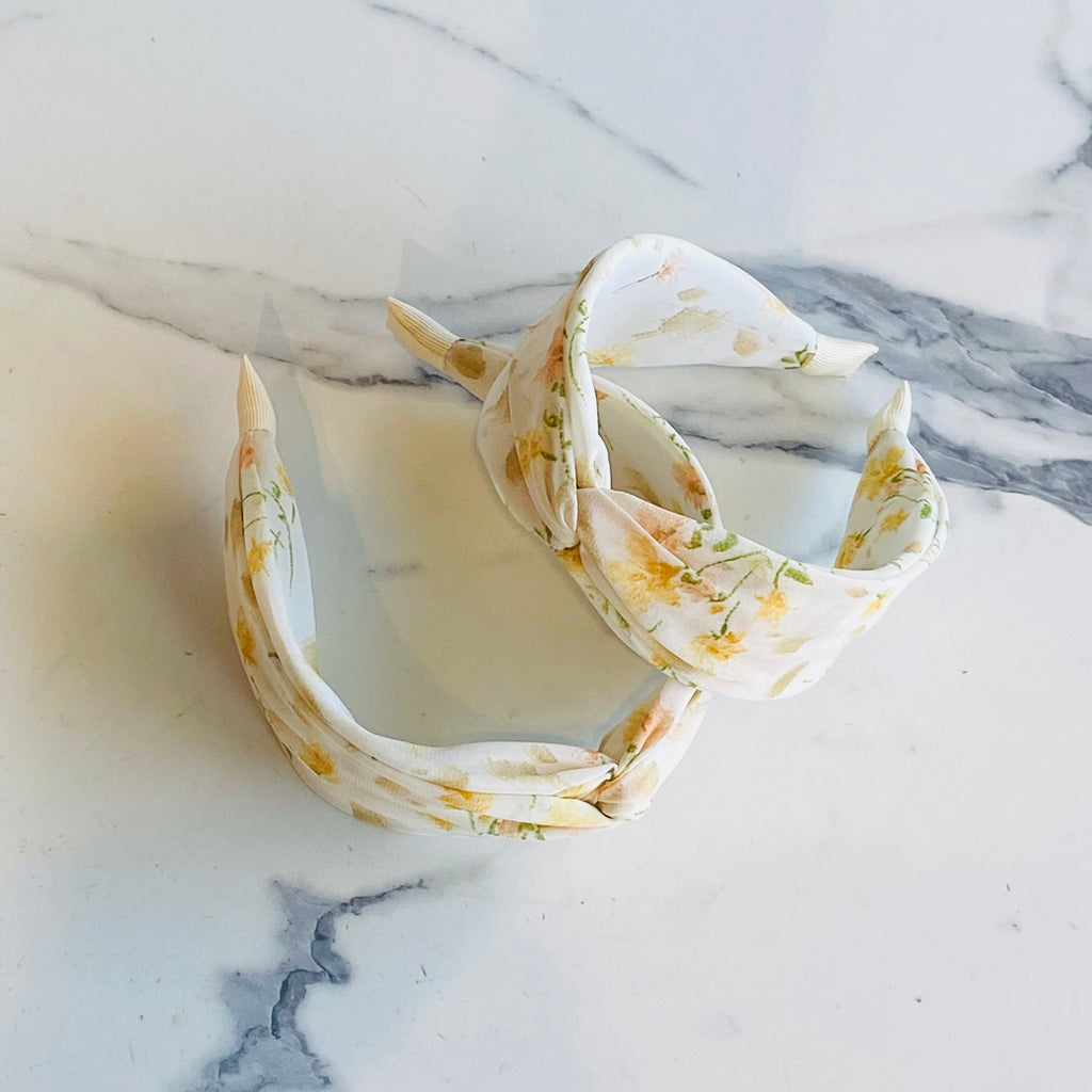 Soft Yellow Flower Headband
