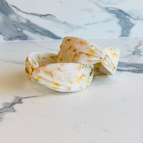 Soft Yellow Flower Headband