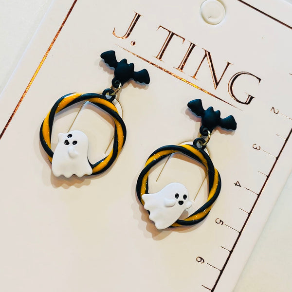 Little Ghost Halloween Earrings