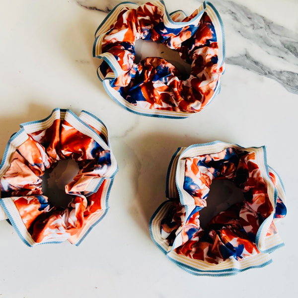 Jumbo Sunset Waves Scrunchie