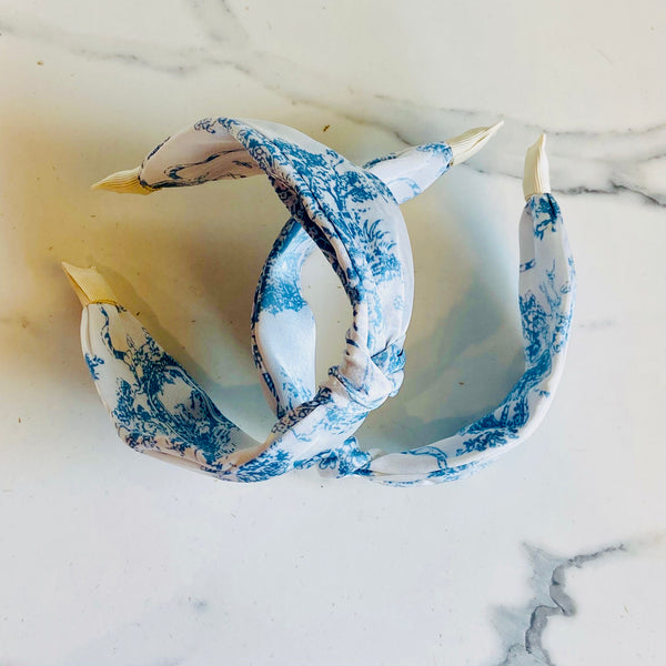 Blue Antique Pattern Headbands