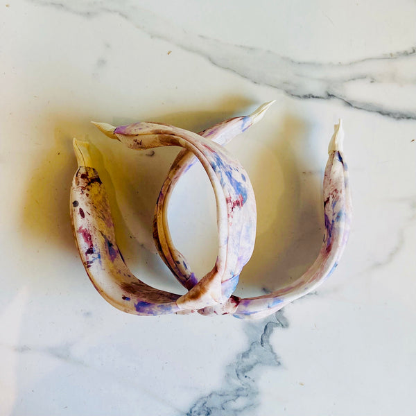 Purple Splotchy Pattern Headbands