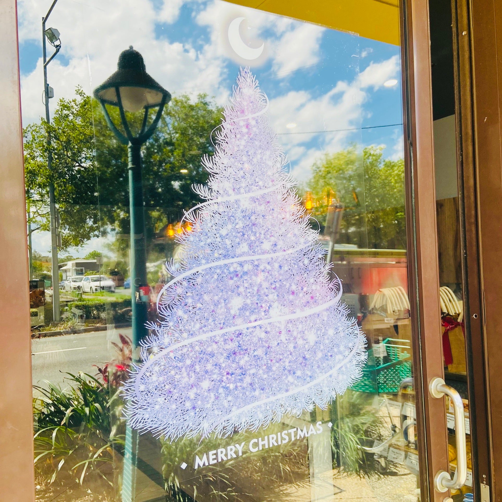 Merry Christmas Tree Window Sticker