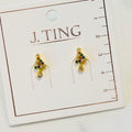 Tiny Gold Christmas Tree Earrings