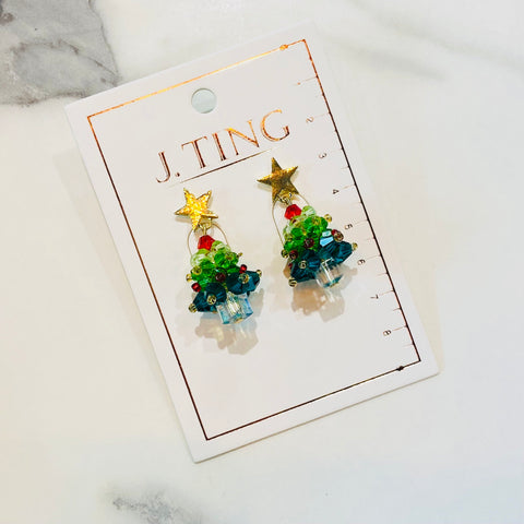 3D Christmas Tree Earrings