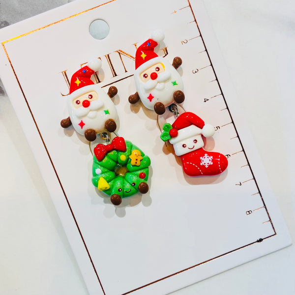 Cute Santa Duo Earrings