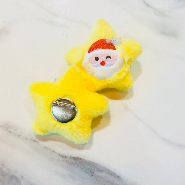Christmas Star Santa Pin