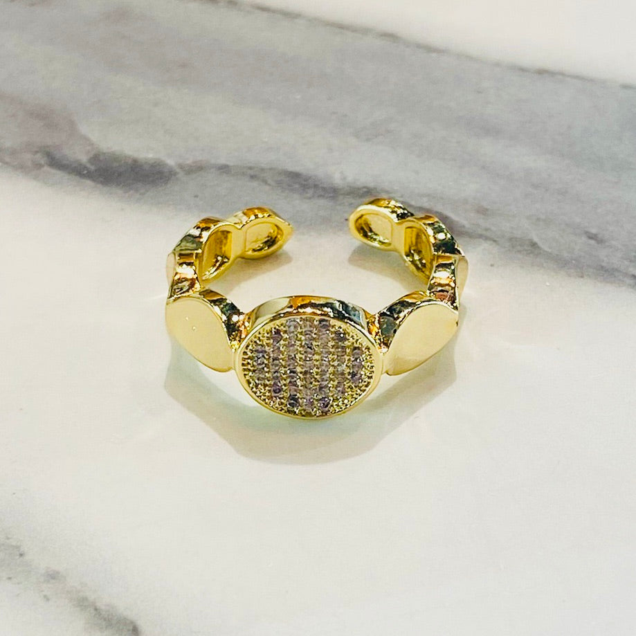 Gold Crystal Ring