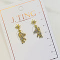 Crystal Teddy Bear Earrings