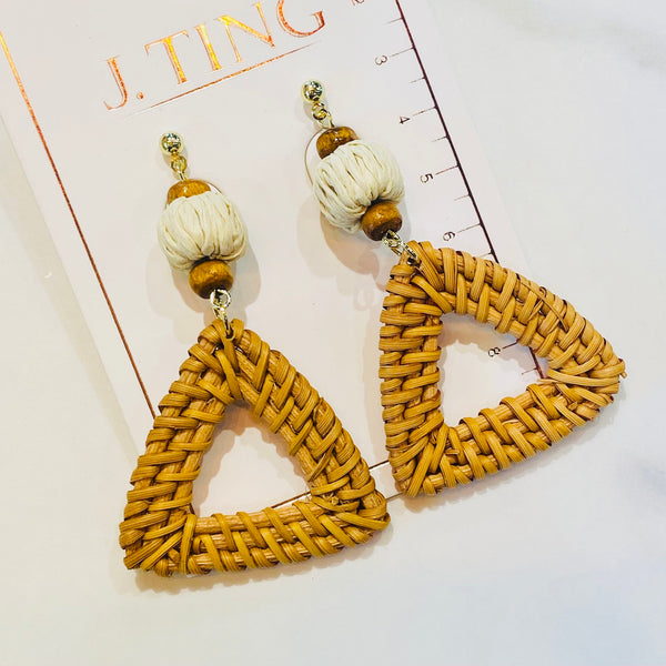 Woven Triangle Earrings