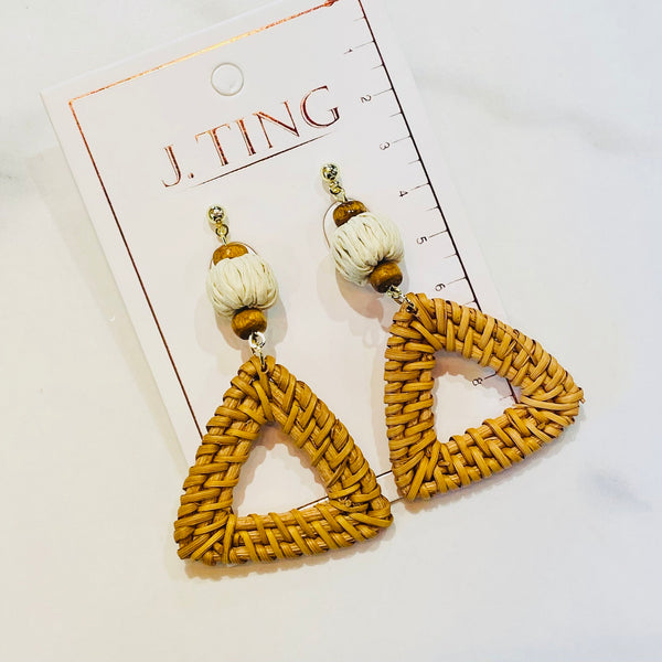 Woven Triangle Earrings