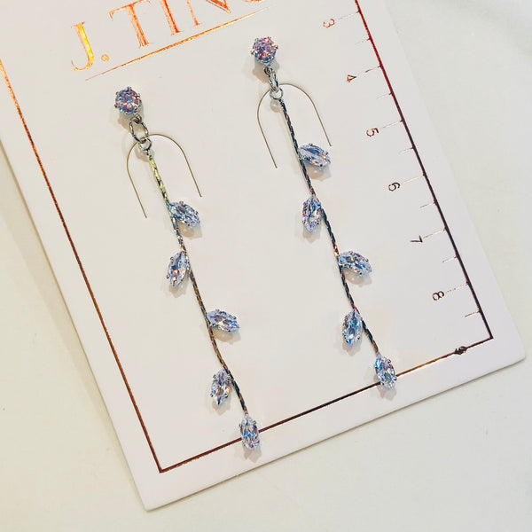 Crystal Leaf Vine Earrings