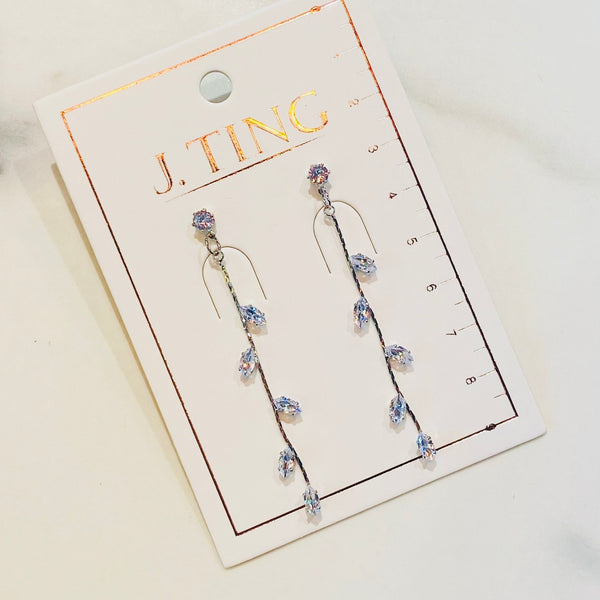 Crystal Leaf Vine Earrings