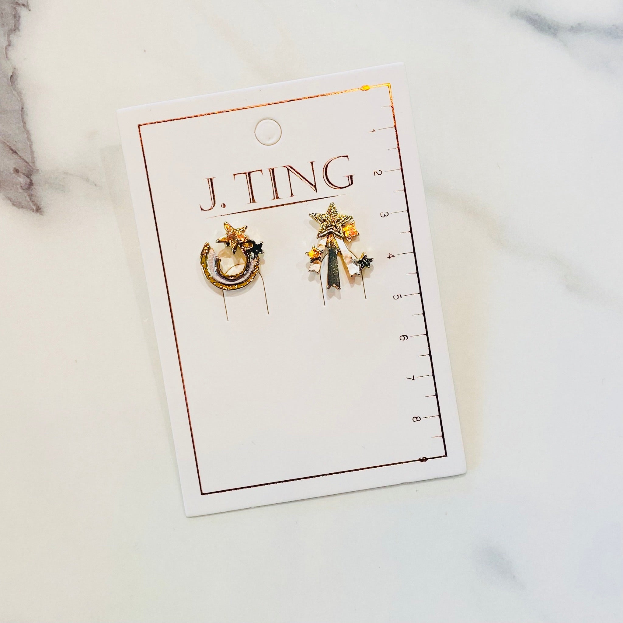 Gold Meteor Earrings