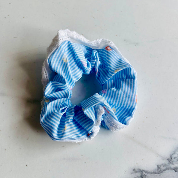 Blue Summer  Scrunchie