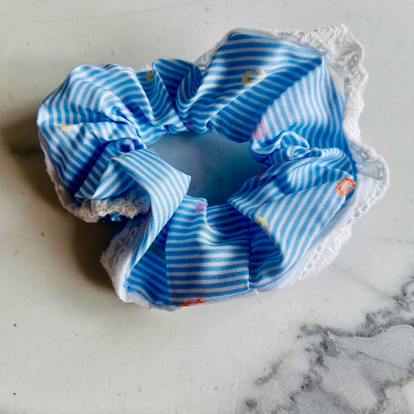 Blue Summer  Scrunchie