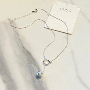 Silver Ball and Chain Necklace