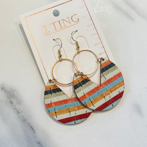 Stripe Cut Out Earrings