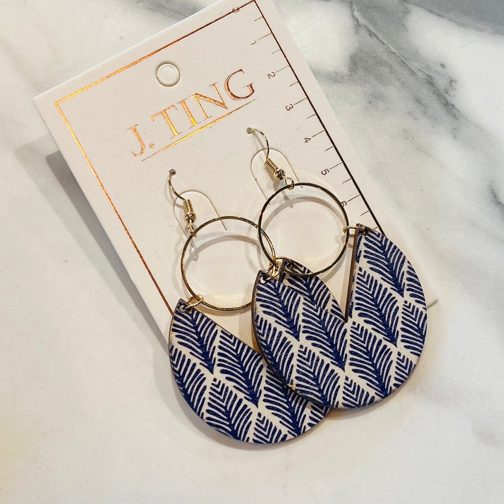 Feather Cut Out Earrings