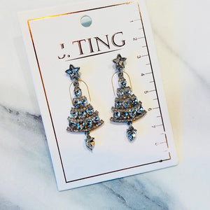 Bling Christmas Tree Earrings