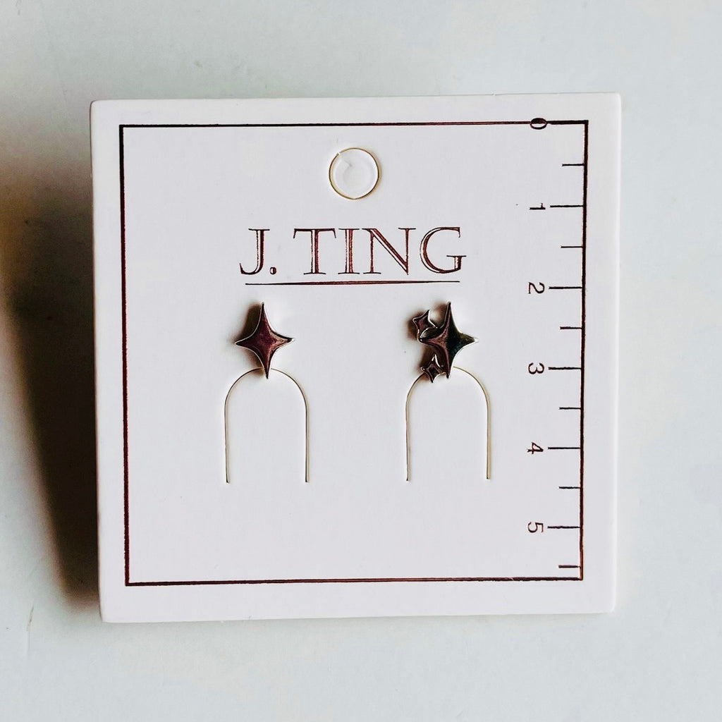 Silver Star Earrings