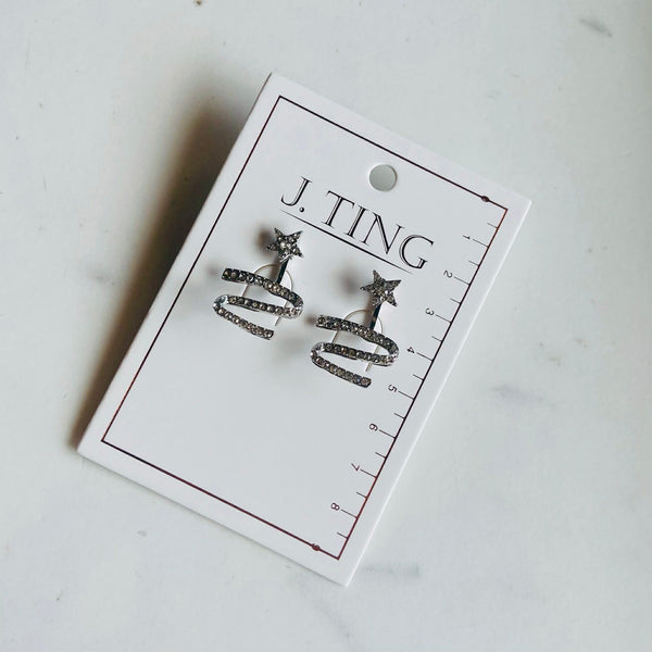 Silver Shooting Star Earrings