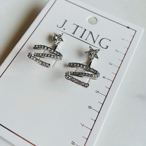 Silver Shooting Star Earrings