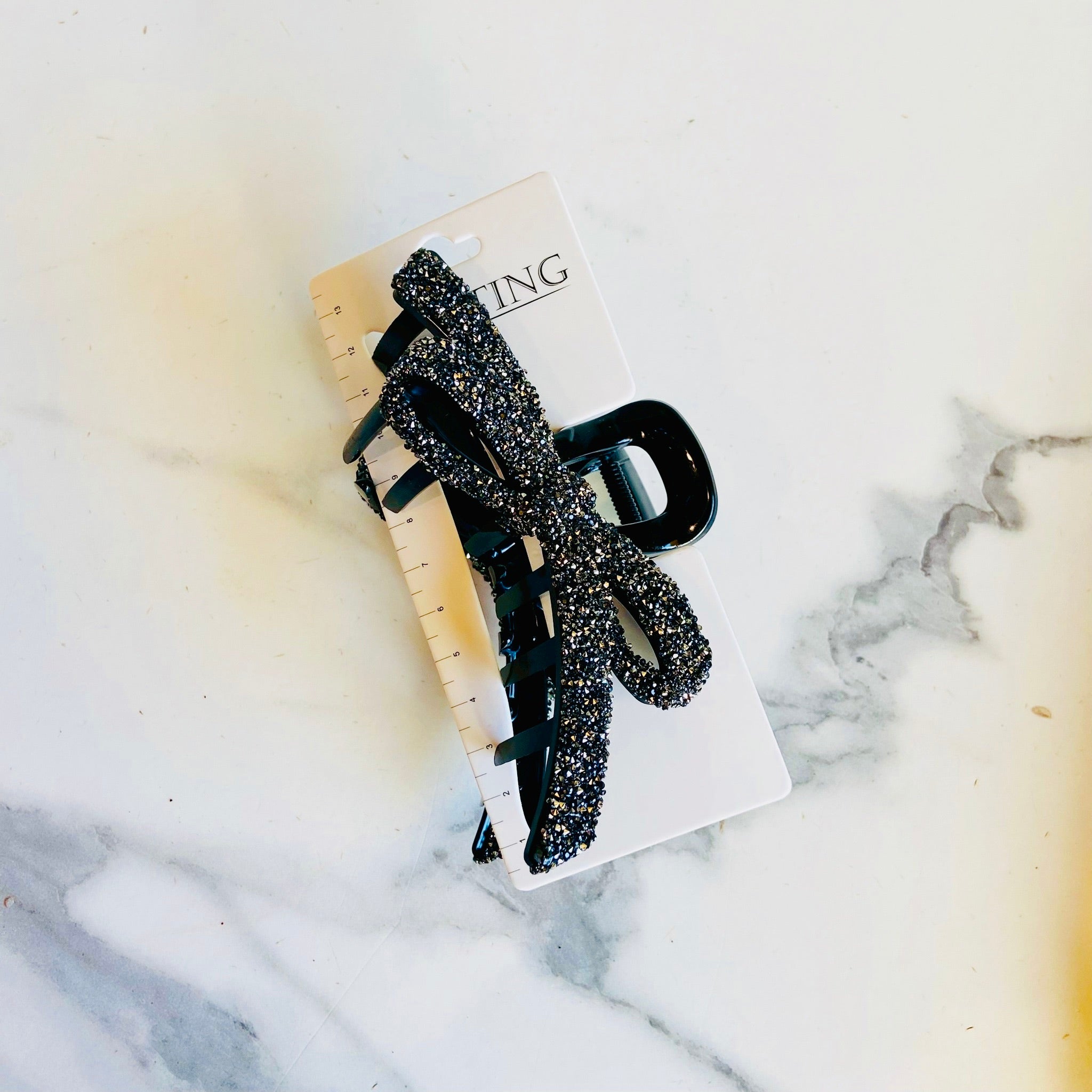Sparkly Encrusted Bow Hair Claw