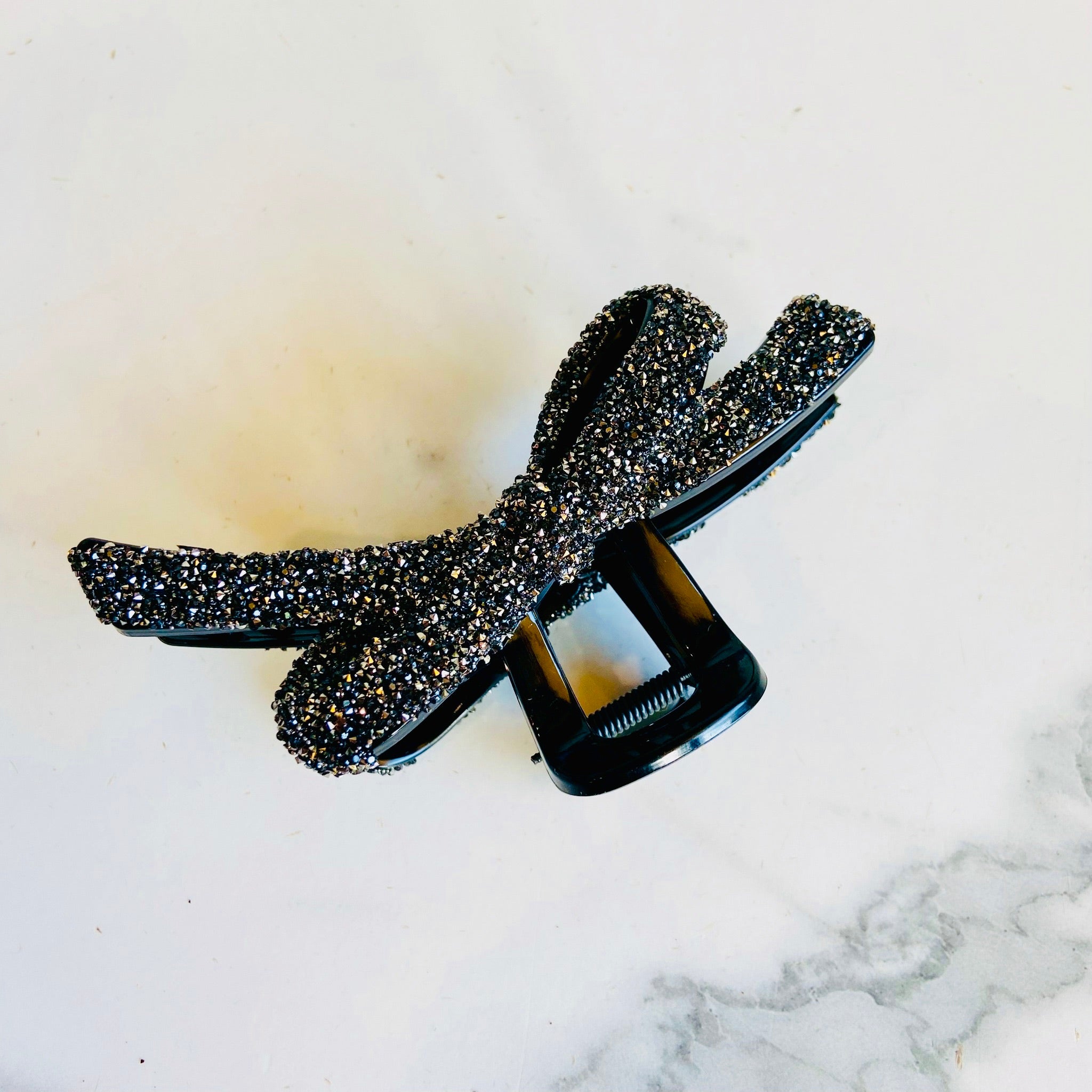 Sparkly Encrusted Bow Hair Claw
