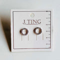 Sparkly Silver Circle Earrings