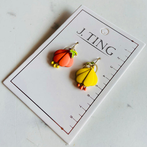 Sunlit Coral Earrings