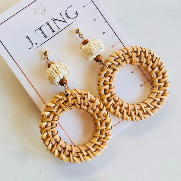 Big Woven Circle Earrings