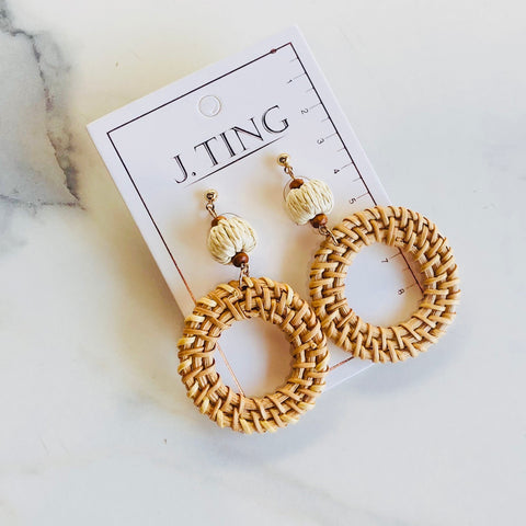 Big Woven Circle Earrings